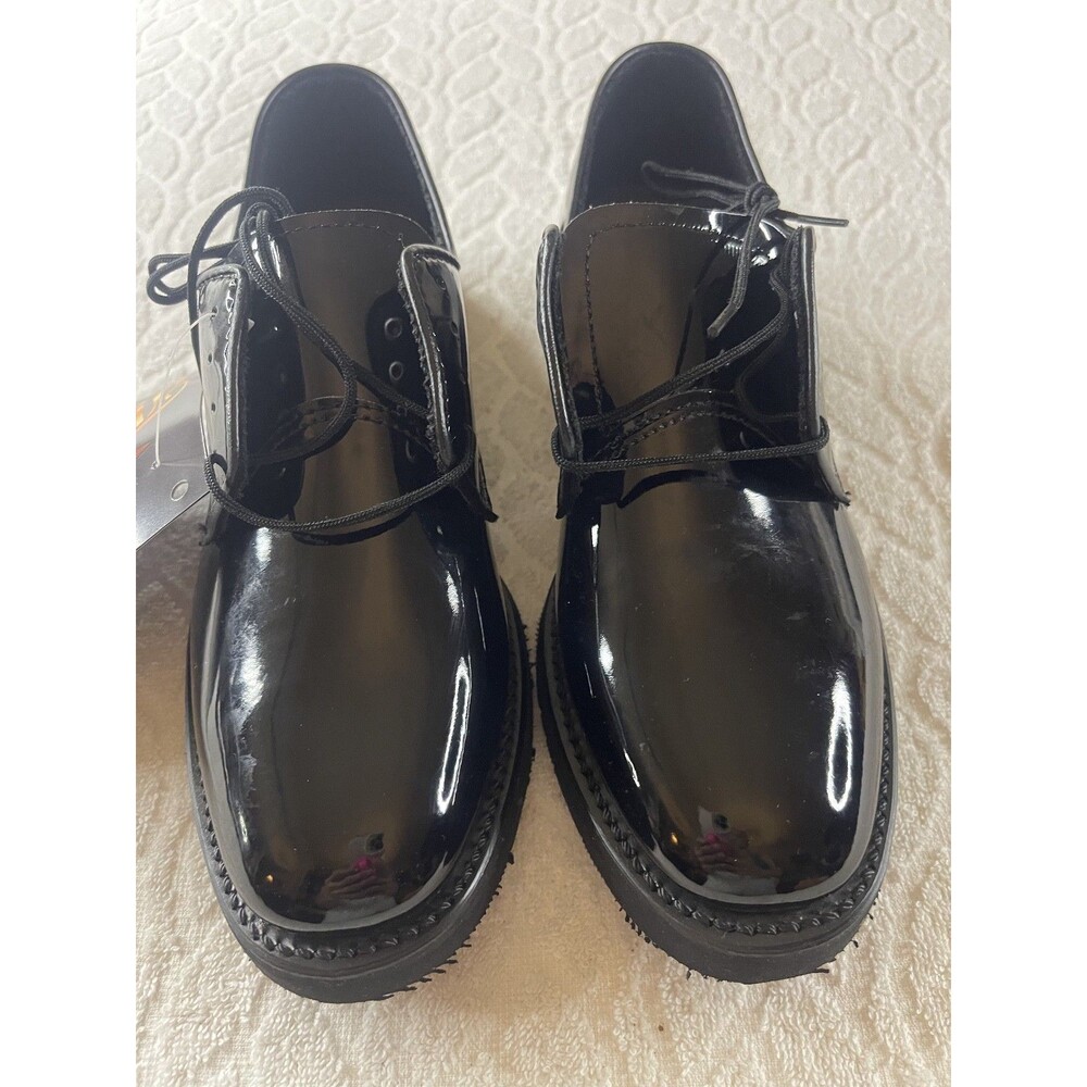THOROGOOD Clarino  SZ 6.5 Glossy Oxford Uniform, Work  Women's Black Shoes (NEW)